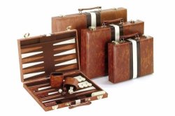 Classic Brown & White Backgammon Set - Boardgame