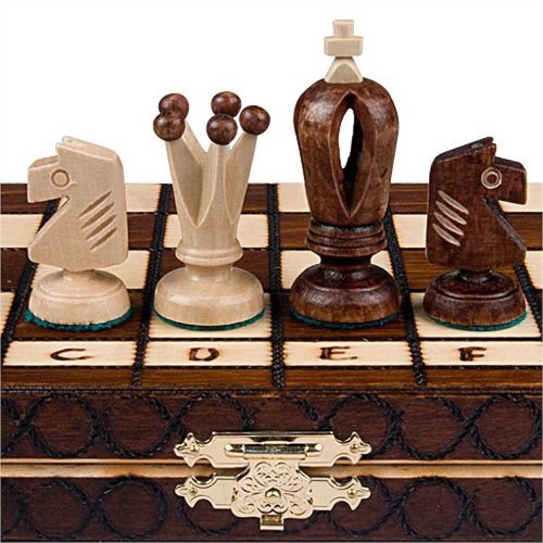 Chess Set – Royal 30 European Wooden Handmade International Chess Set – 11-3/4″ x 11-3/4″