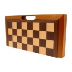 Deluxe Wooden Chess, Checkers and Backgammon Set – Brown