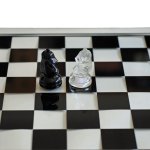 Black and Clear Glass Chess Set