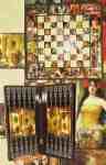 Persian design backgammon and chess set - boardgame